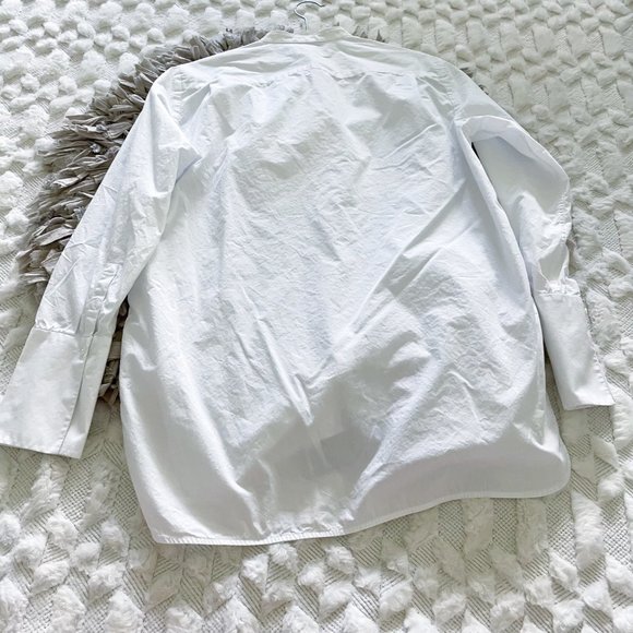 Everlane White Tuxedo Long Sleeve Blouse - Picture 6 of 6